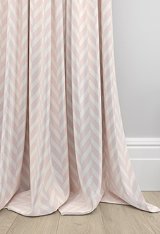 Chevron Stripe, Blush - Made to Measure Curtains